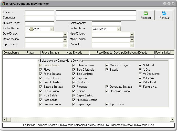Consulta Movimientos