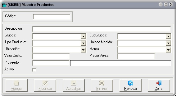 Maestro de Productos