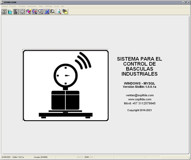 Sistema de Basculas Industriales - SISBAI