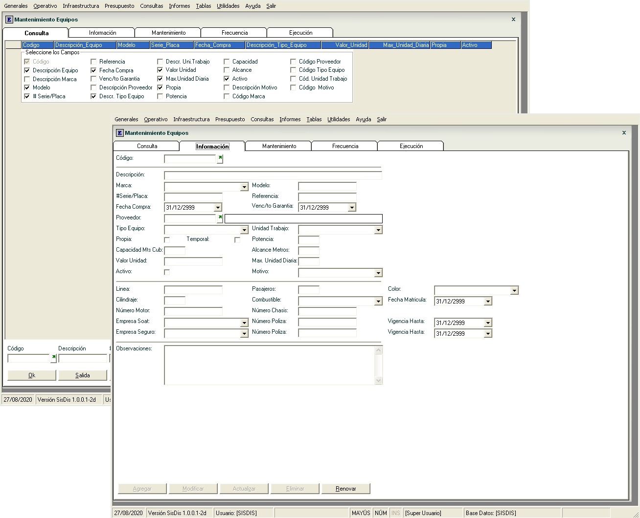 Mantenimiento Equipos
