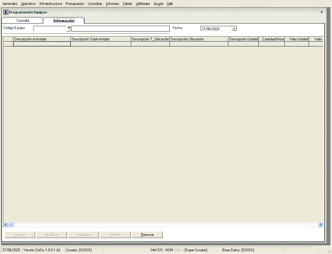 Programación Equipos